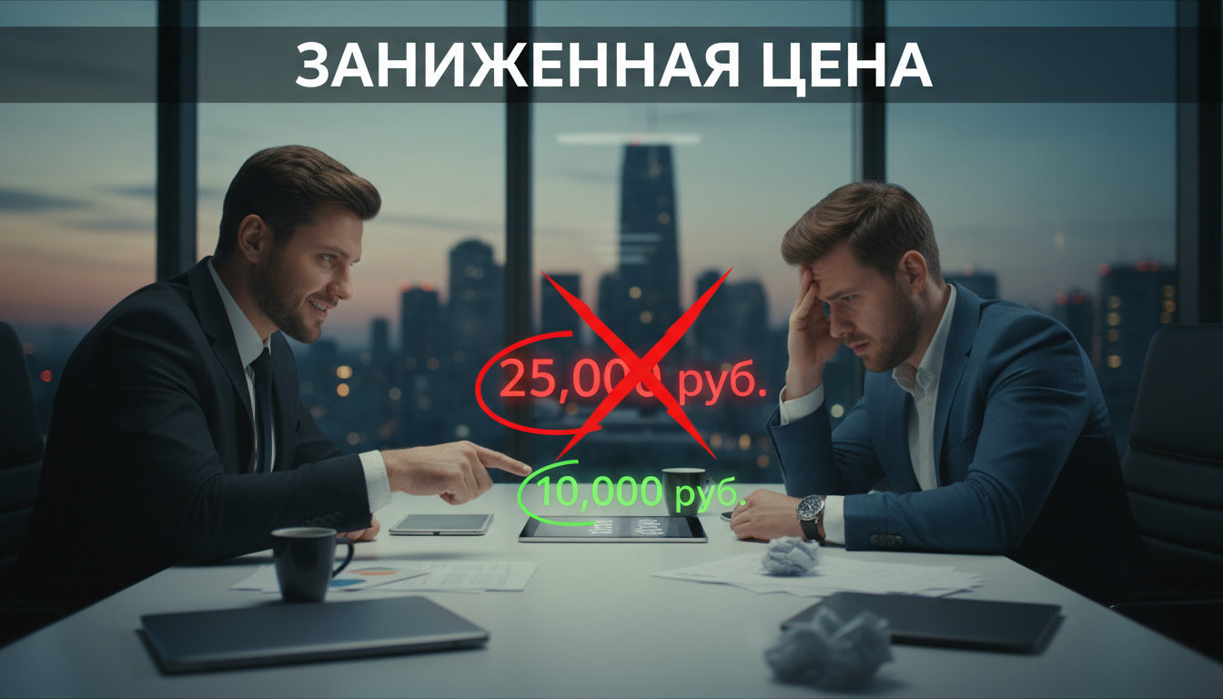 Заниженная стоимость разработки сайта