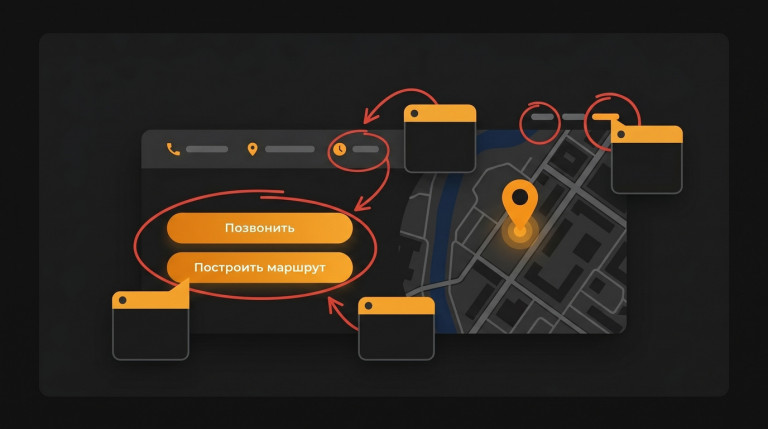 Разбор страницы контактов сайта
